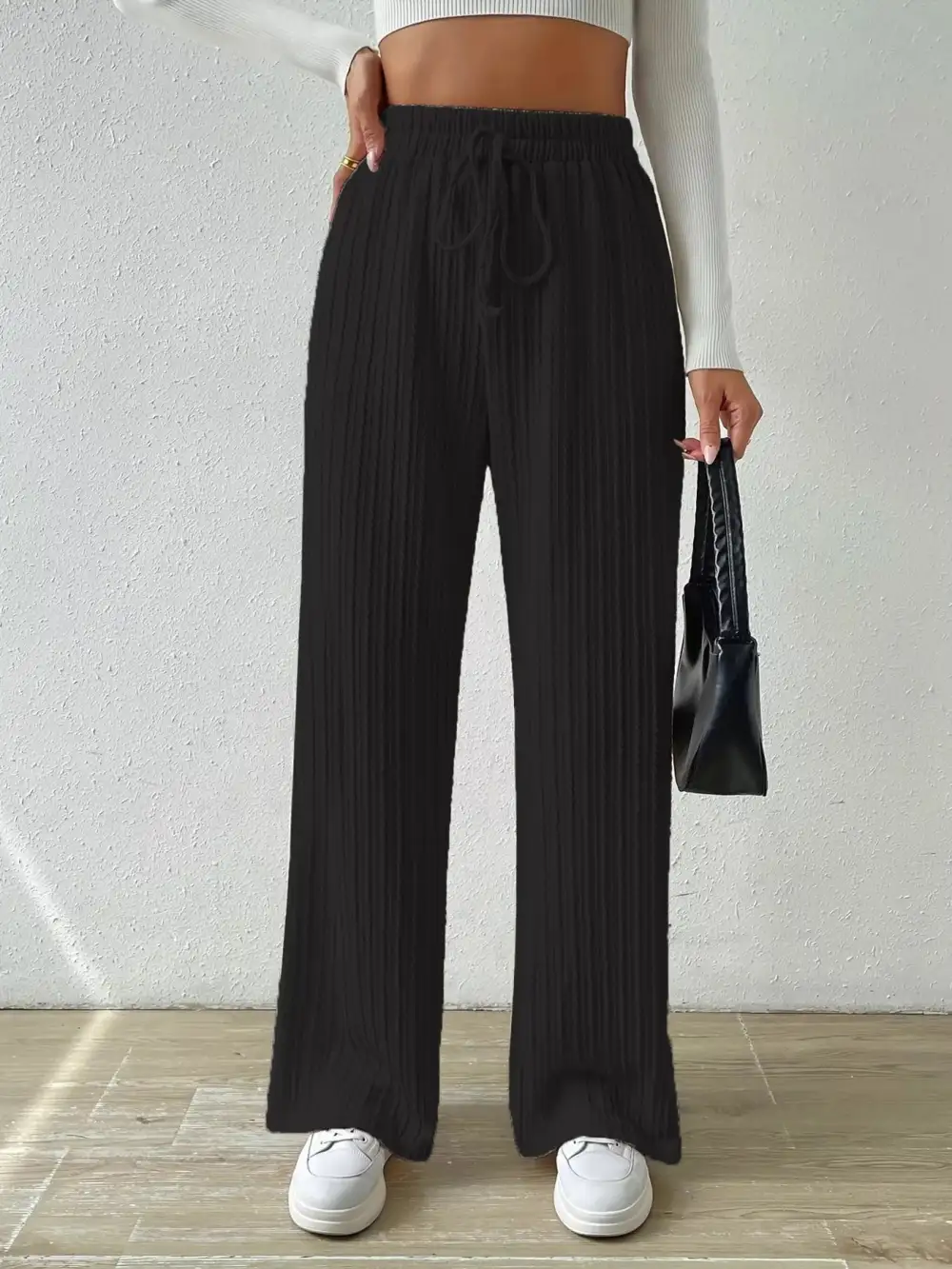 Weekend Drawstring Wide Leg Pants