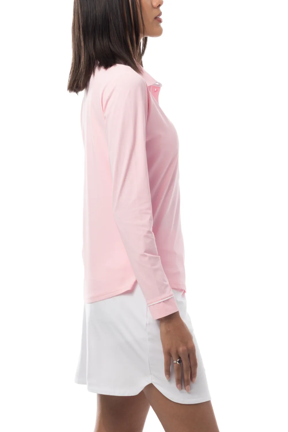 Button Long Sleeve Mesh Shirt
