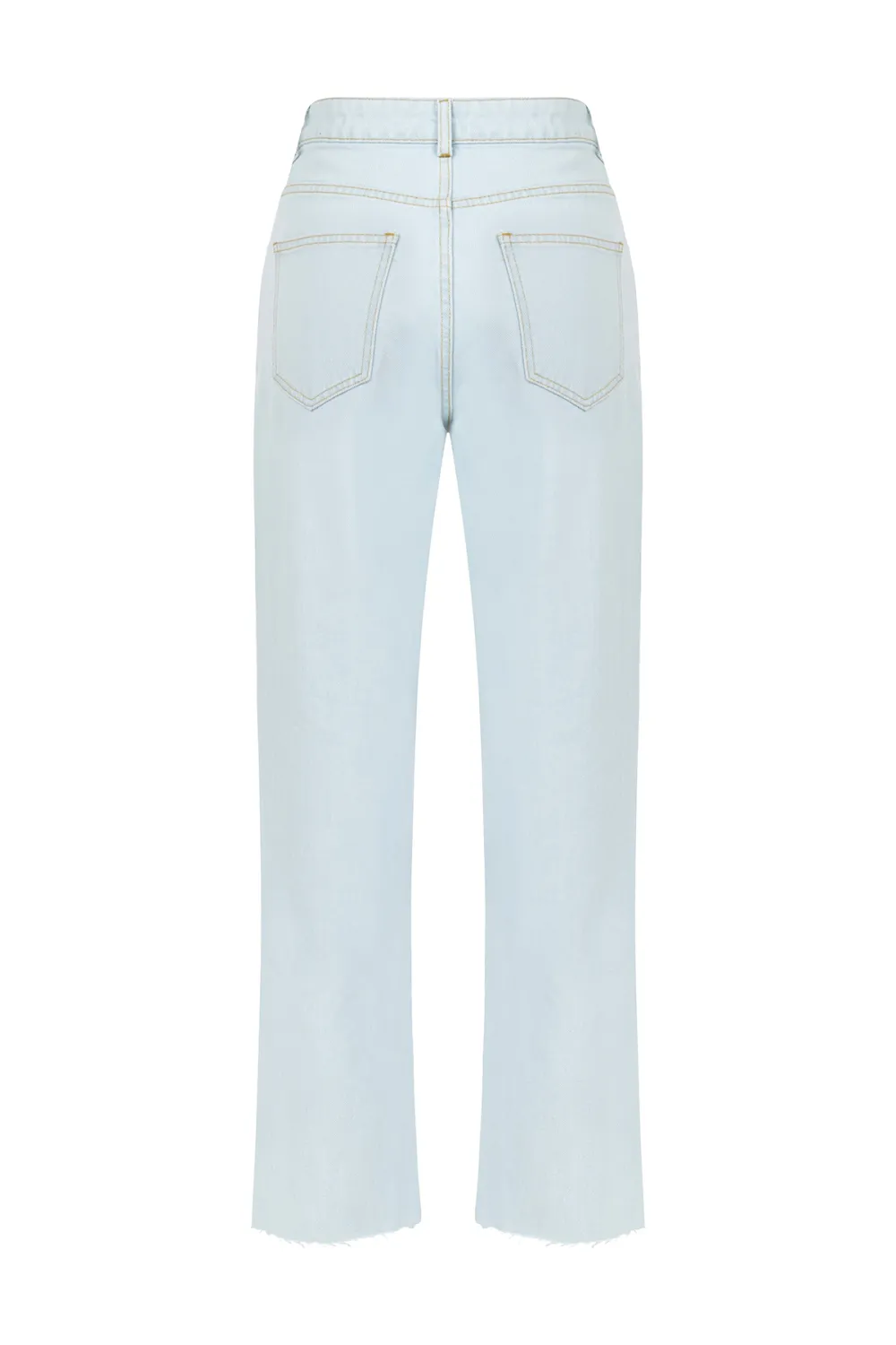 Straight-Leg Denim Pants