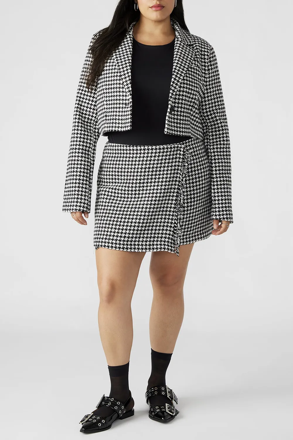 CROPPED CROPPED BLAZER BLACKWHITE