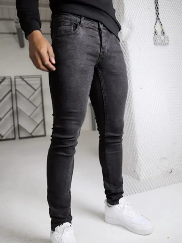 Black Stretch Twill Men's Pants