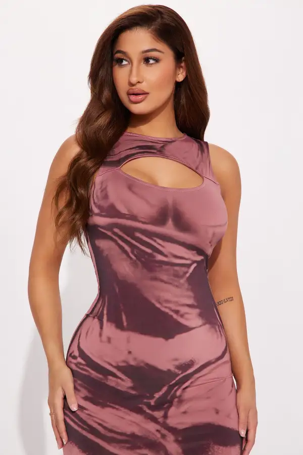 Mystic Allure Maxi Dress - Mauve/combo