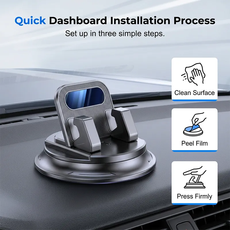 📱 Rotating Dashboard Car Phone Holder – 360° Adjustable & Anti-Slip – Hands-Free Phone Mount 🛡️