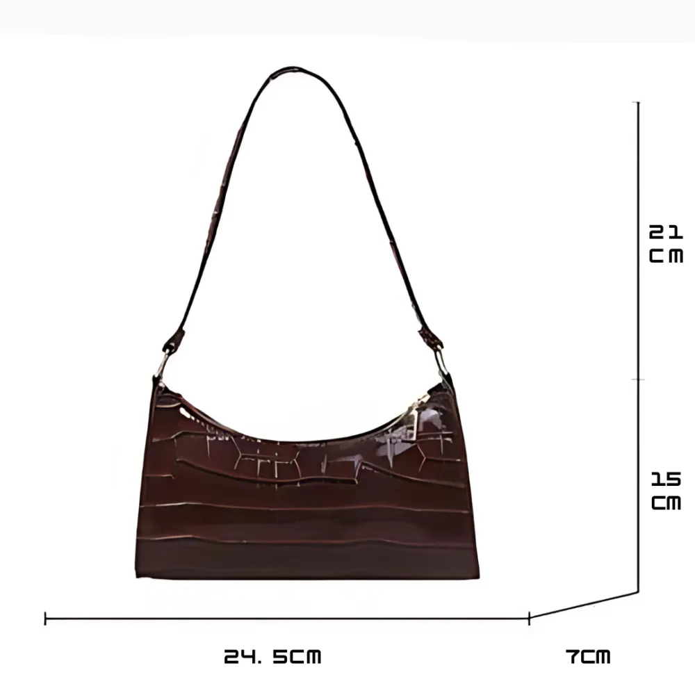 Structured Foldover Leather Handbag