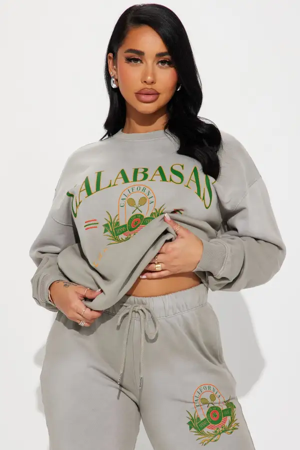 Part Of The Club Jogger Set - Grey