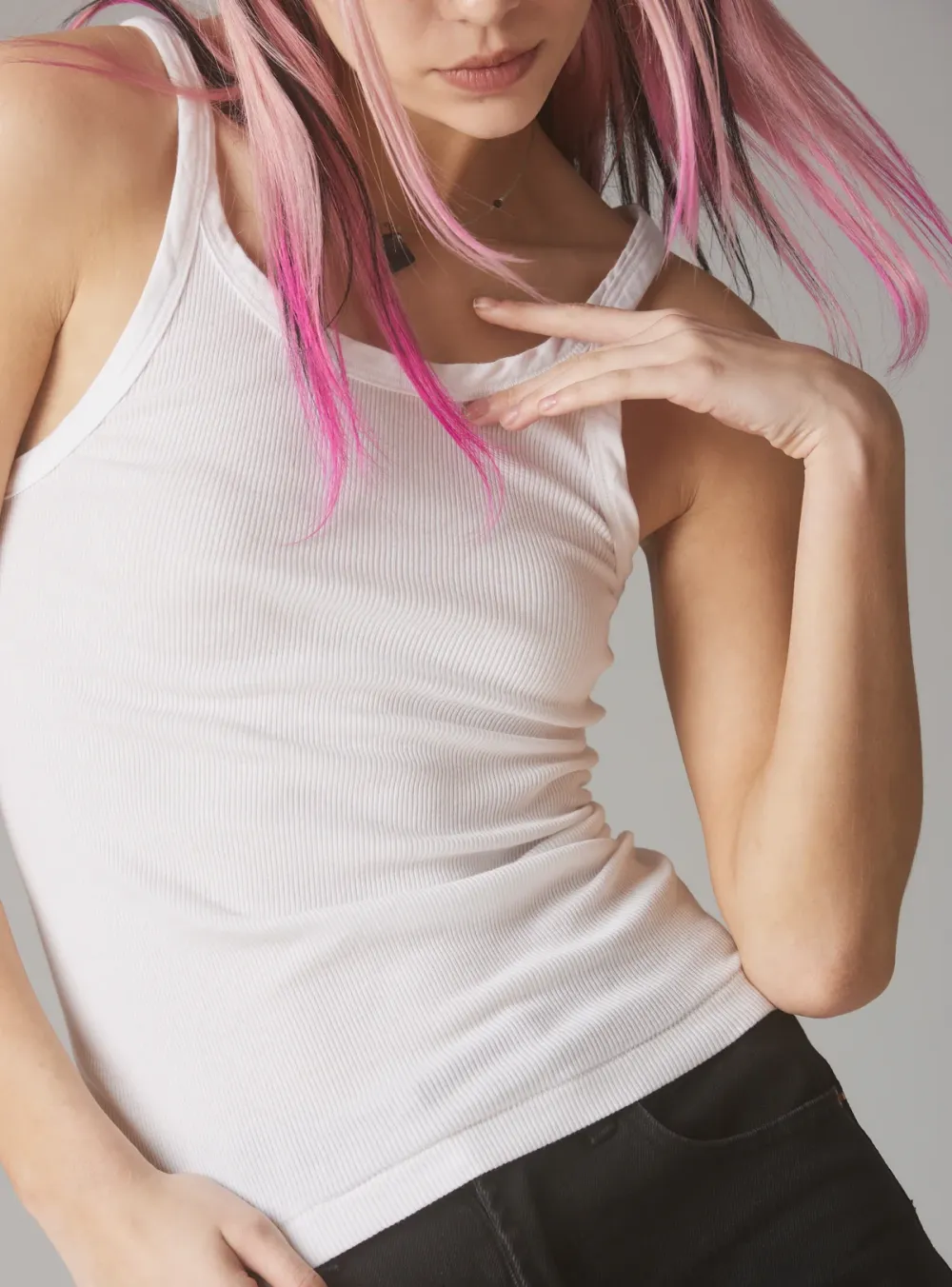 Optic White Rib Tank