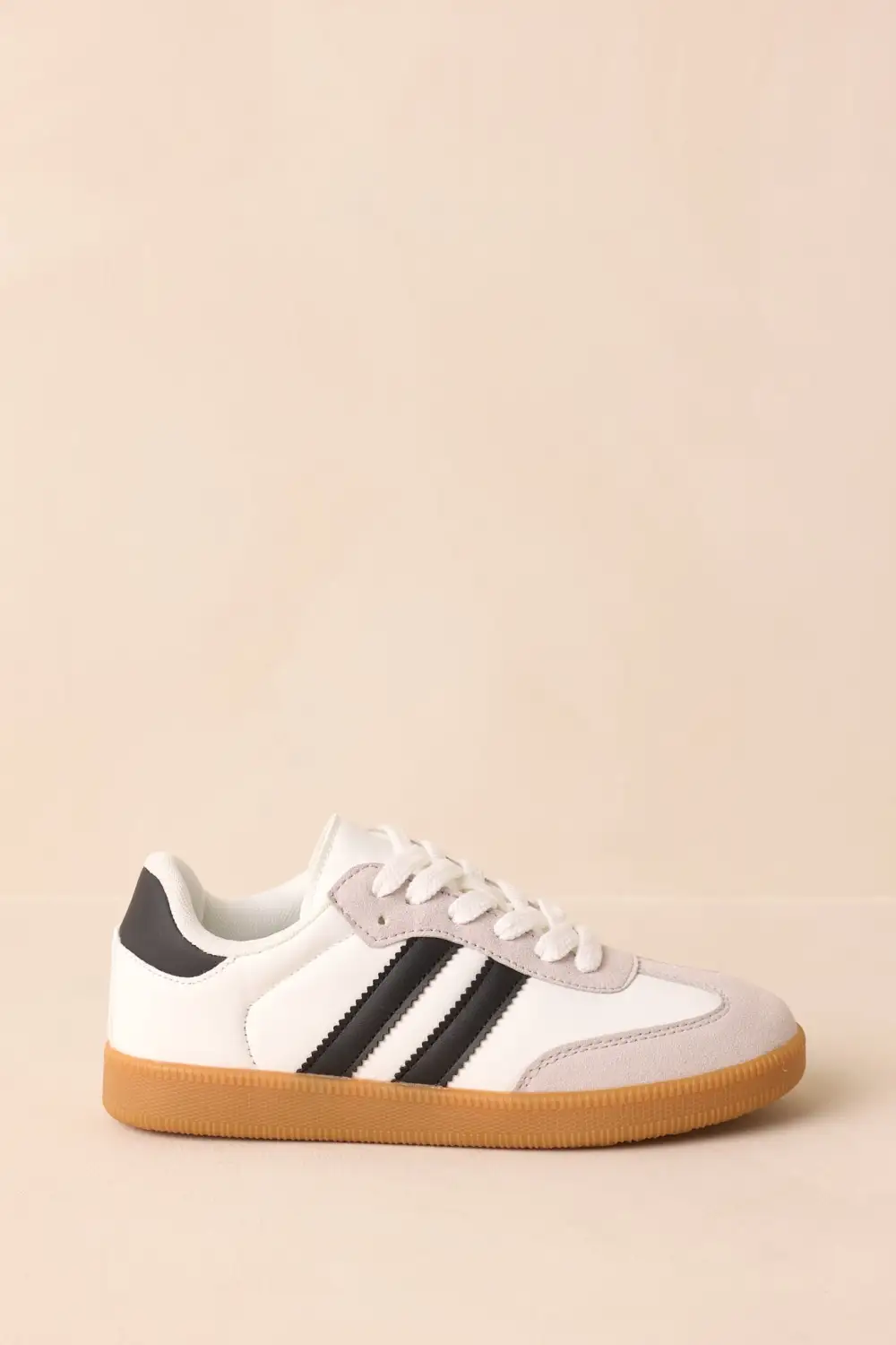 Softened Faux Leather Leather Sneakers