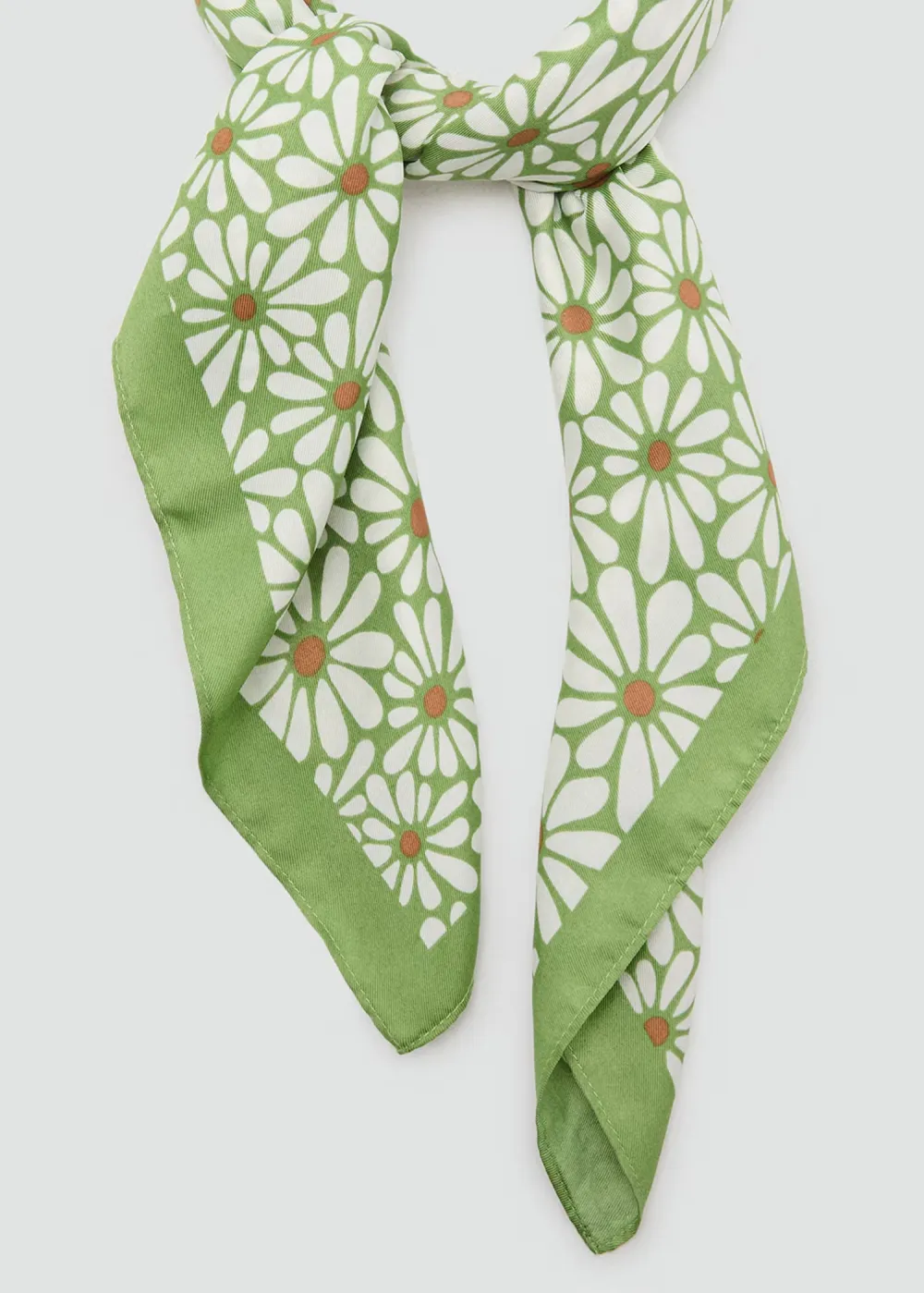 Casual Style Green Flower Scarf