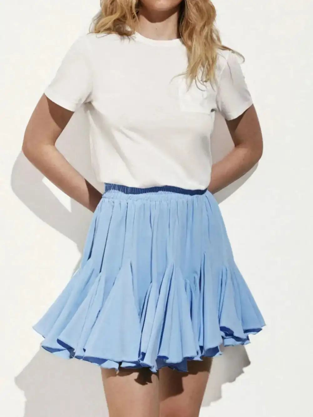 Ruffle Elastic Skirt