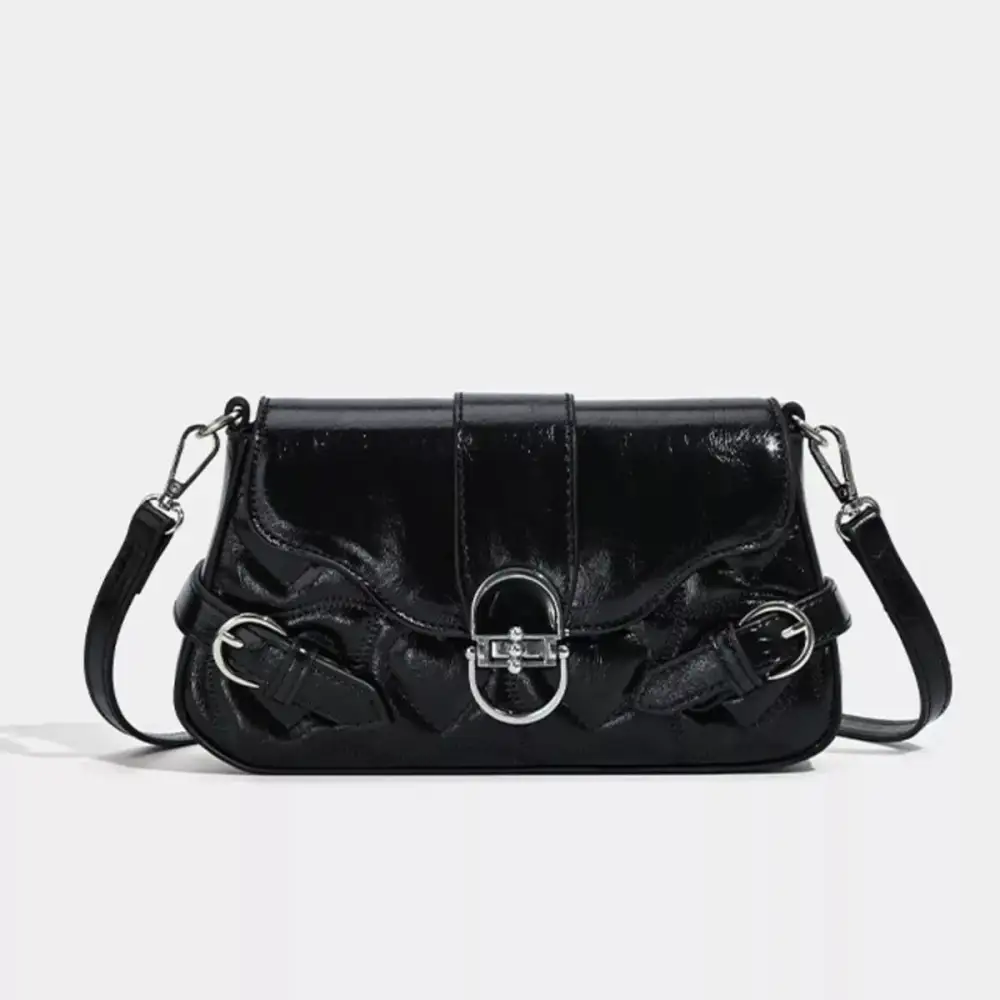 Quilted Buckle Crossbody Bag