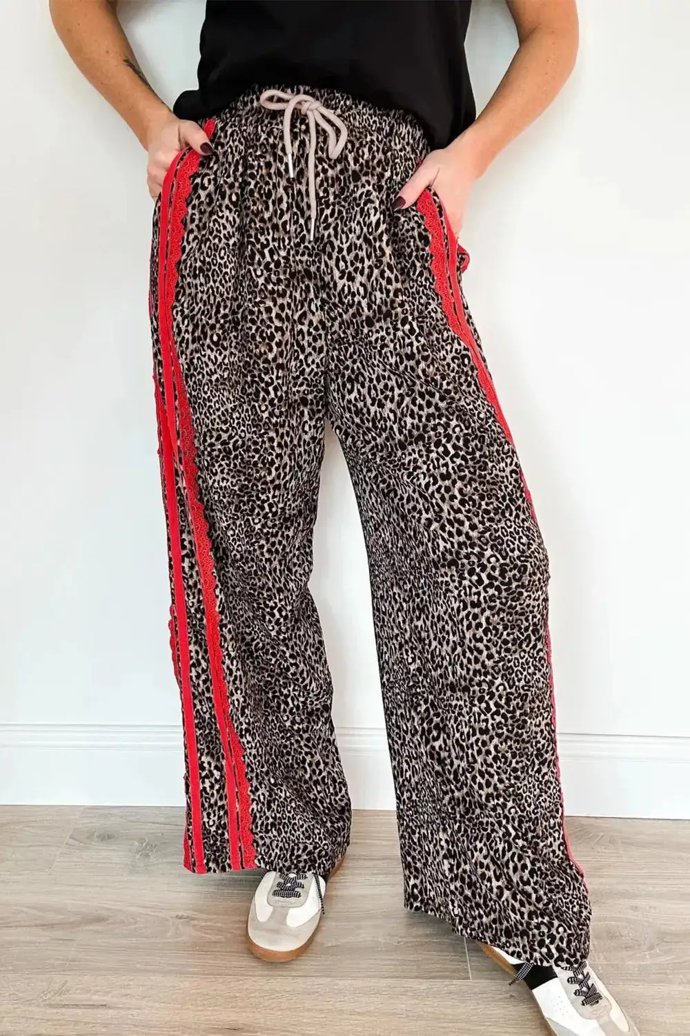Everyday Leopard Print Wide Leg Pants