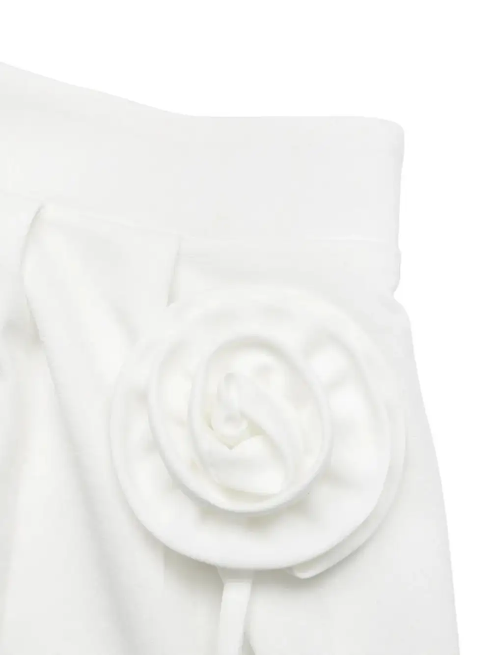 D Flower Applique High Waisted Shorts