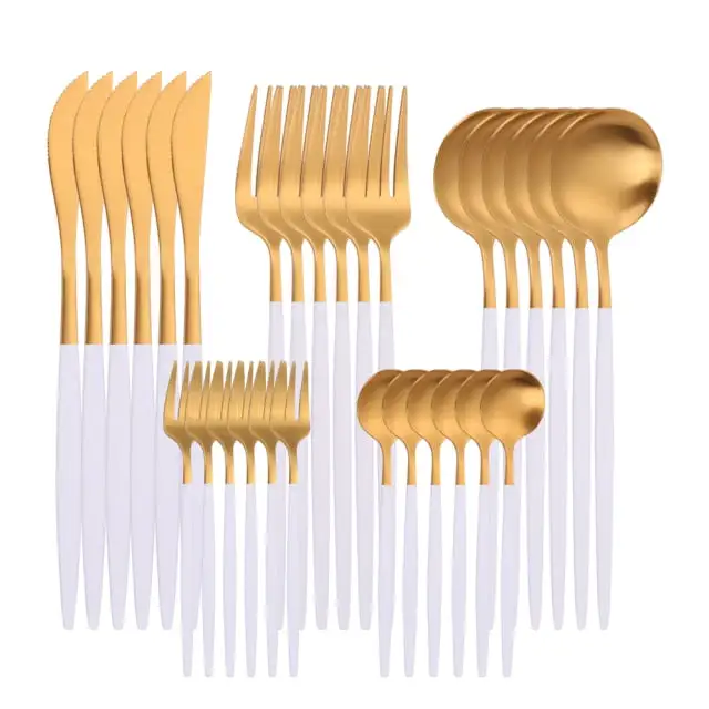 (Store Closing Sale) Gold Cutlery Set Stainless Steel