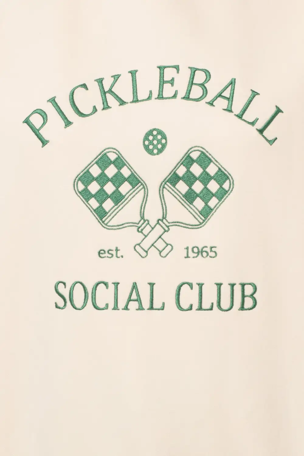 Pickleball Crewneck ? Cream/Green