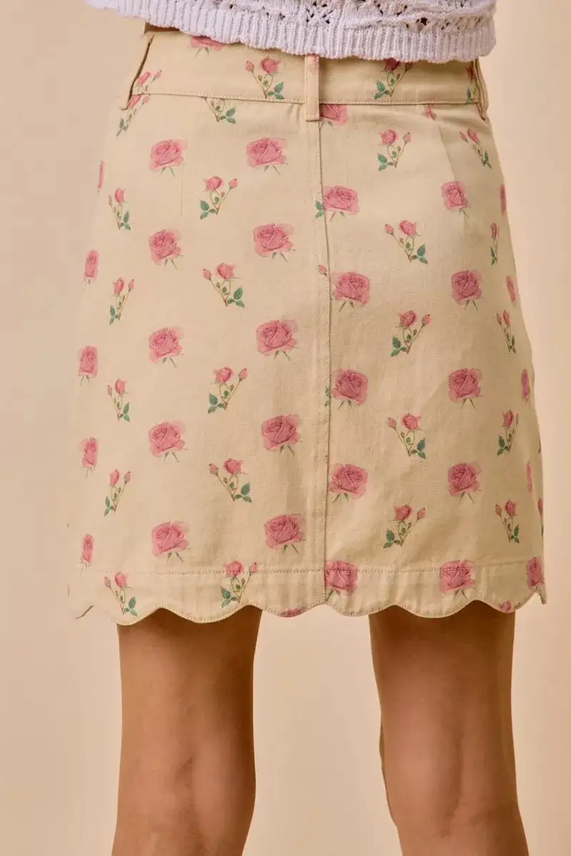 Floral So Mini Skirt