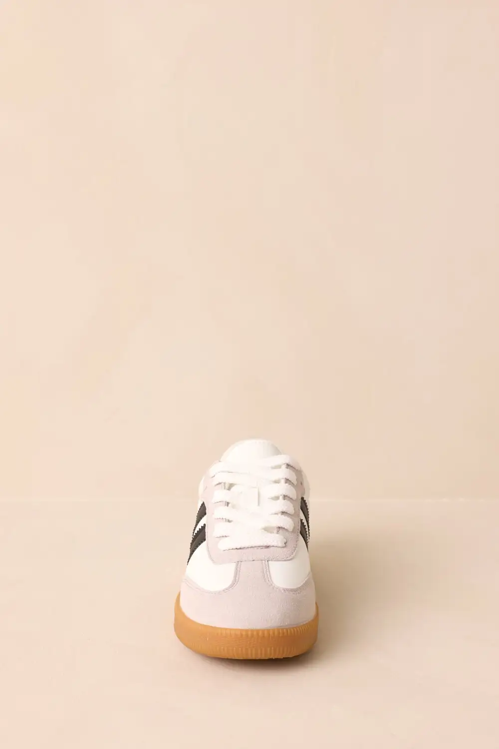 Softened Faux Leather Leather Sneakers