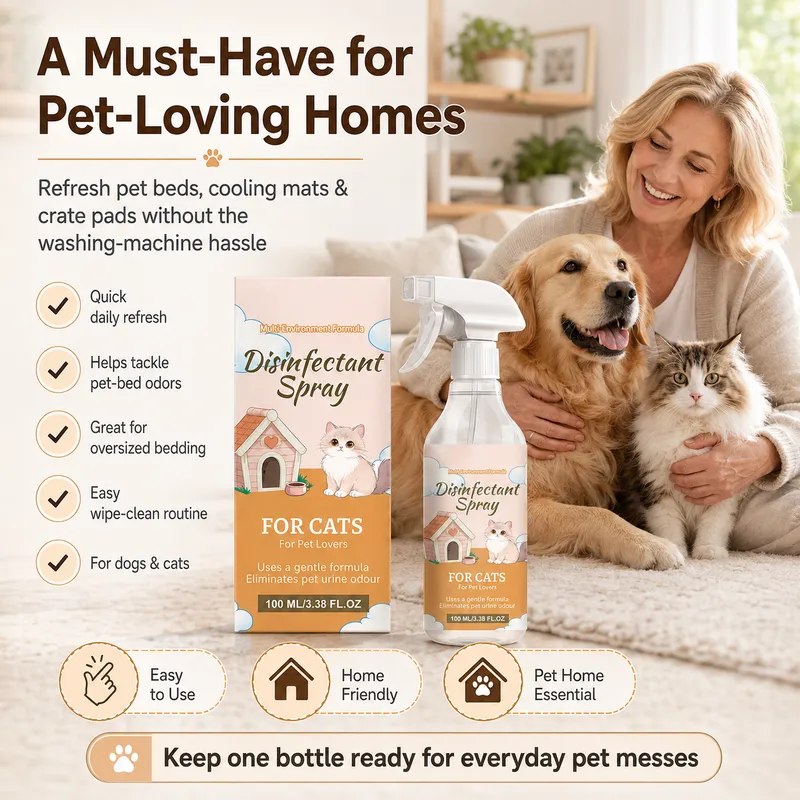 No-Wash Pet Bed Stain and Odor Remover Spray