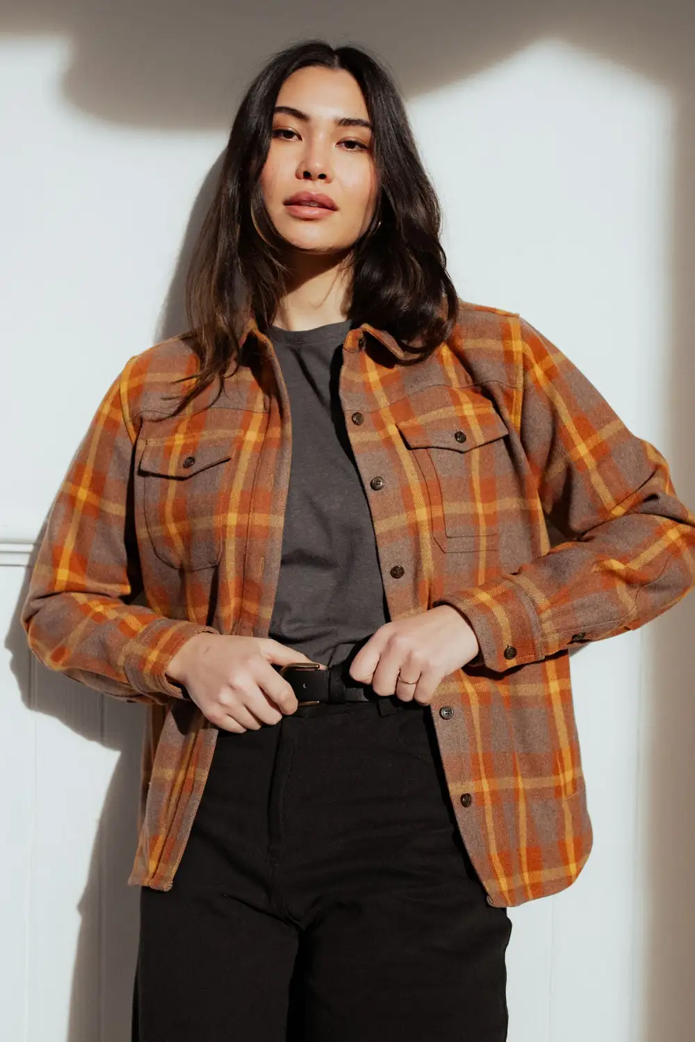 Harlow Shirt Jacket / Sunrise Plaid