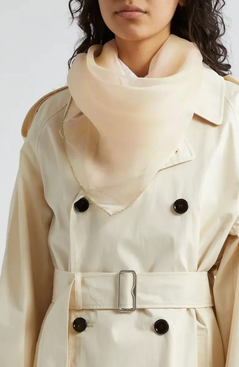 Water Rose Silk Square Scarf