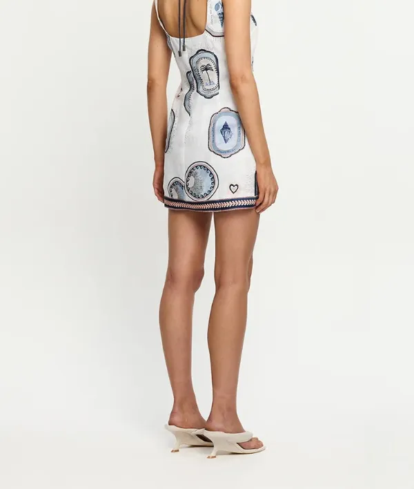 Contrast Trim Mini Dress