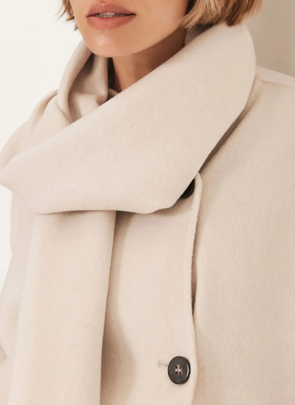 Casual Style Finished Scarf Coat