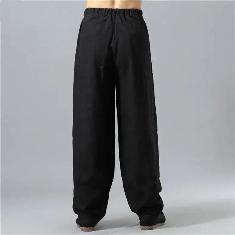 Men's Linen Blend Drawstring Pants