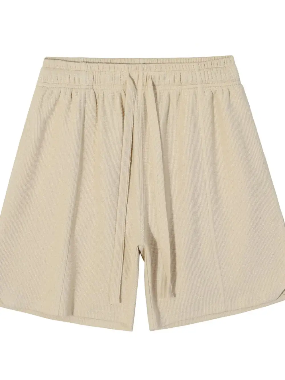 Polished Drawstring Cotton Blend Casual Shorts