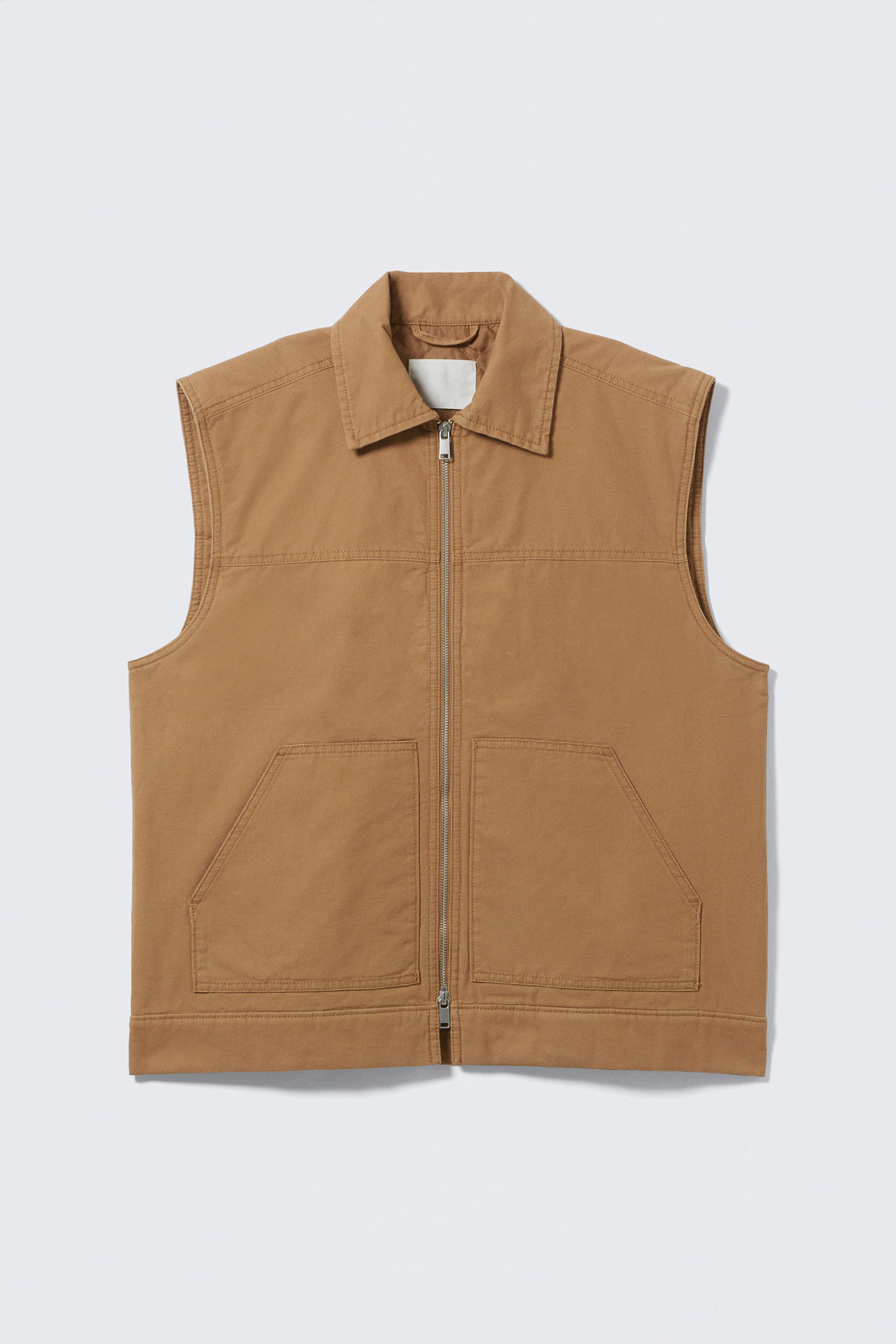 Pocketed Zip Up Vest