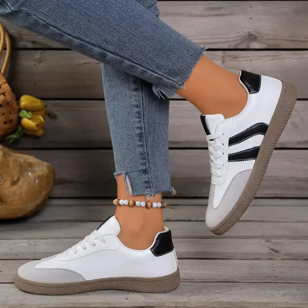 Refined Lace-Up Casual Sneakers
