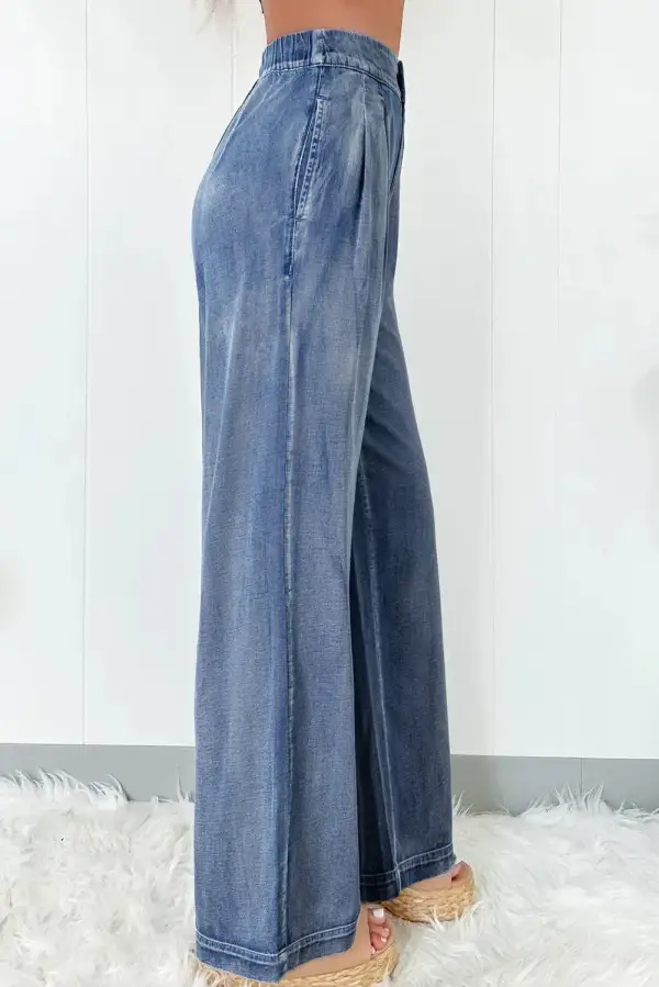 Wide Leg High Waist Dusk Acid Jeans
