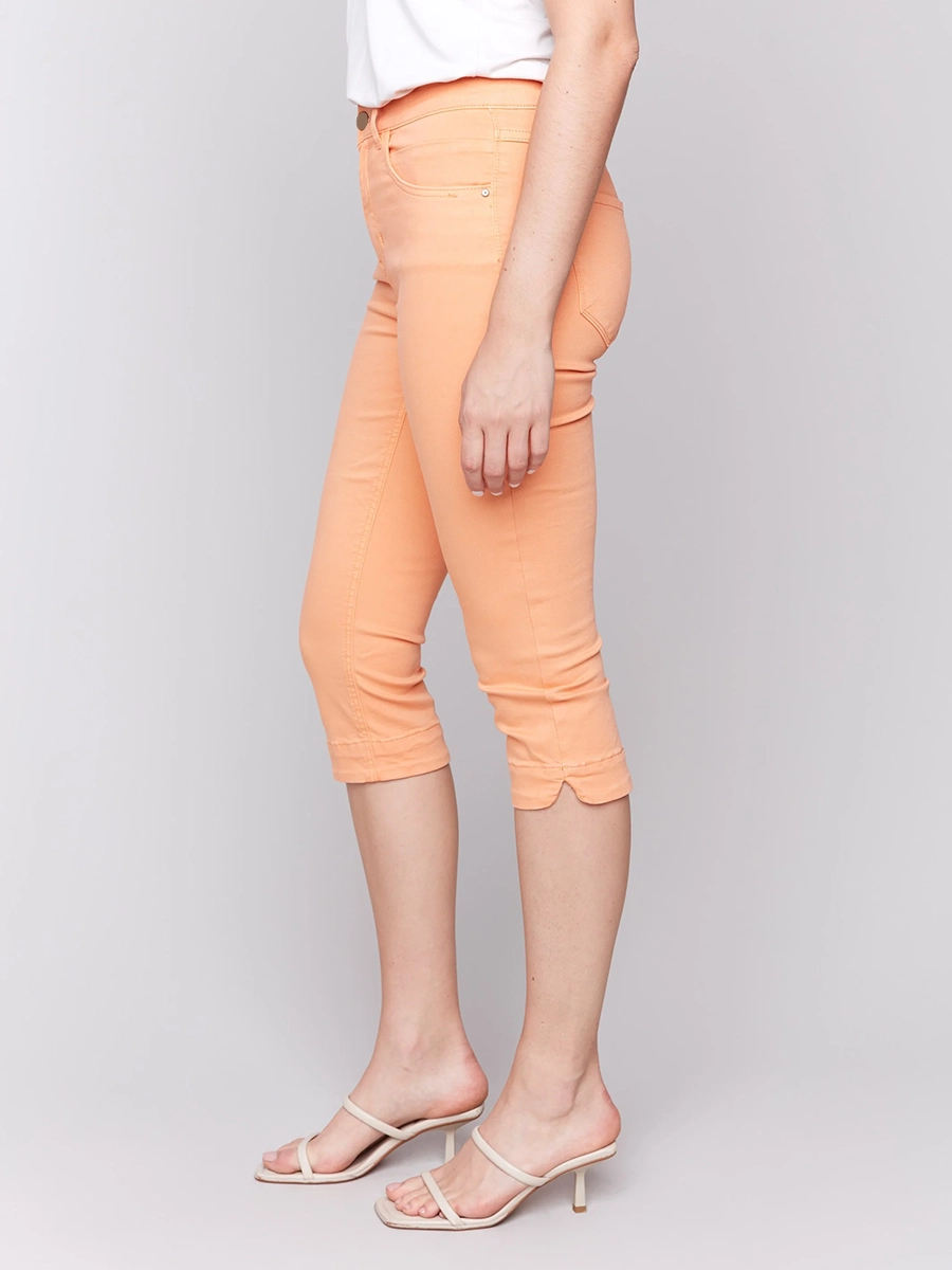 Slim Fit Women's Breathable Cotton Cropped Pants