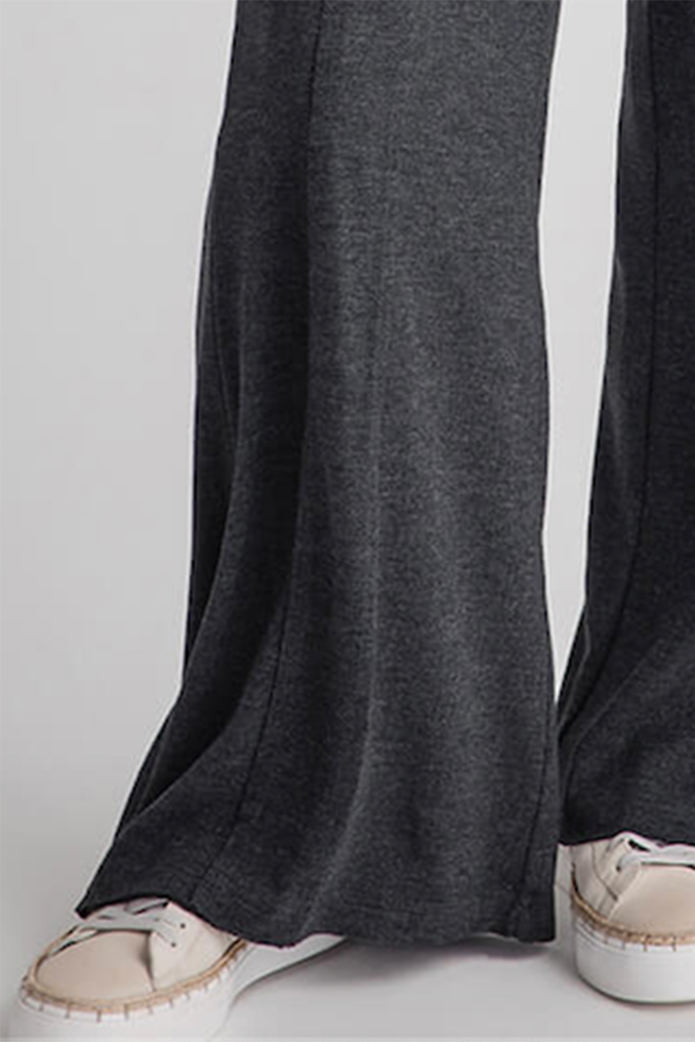 Risen Wideleg Jersey Pants - charcoal grey