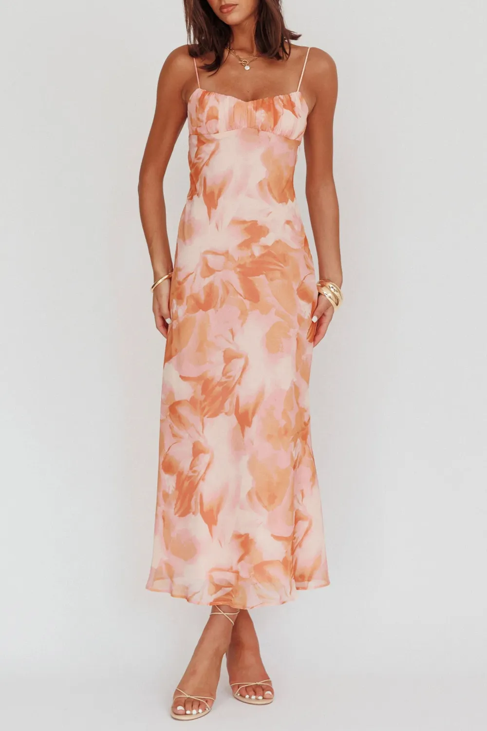 Fashionable Floral Casual Long Dress