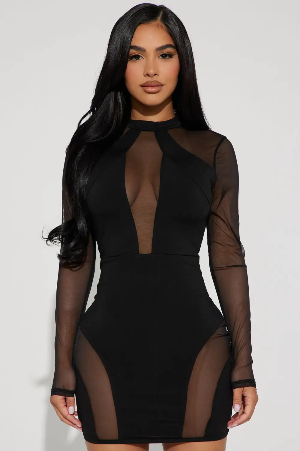Late Nights Mini Dress - Black