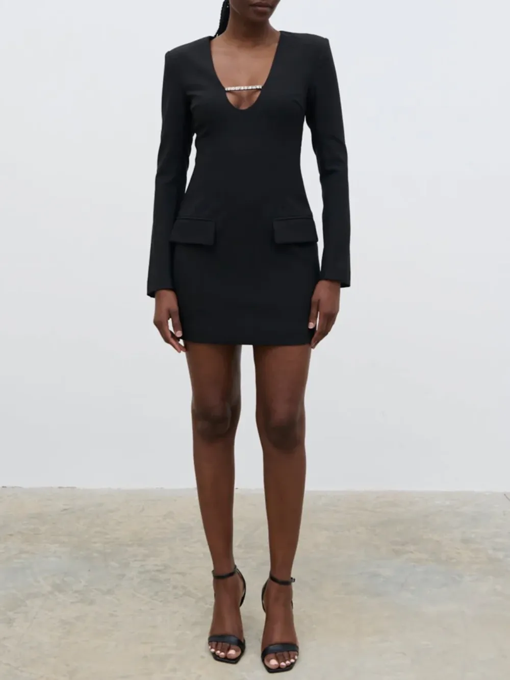 Embellished Trim Mini Dress