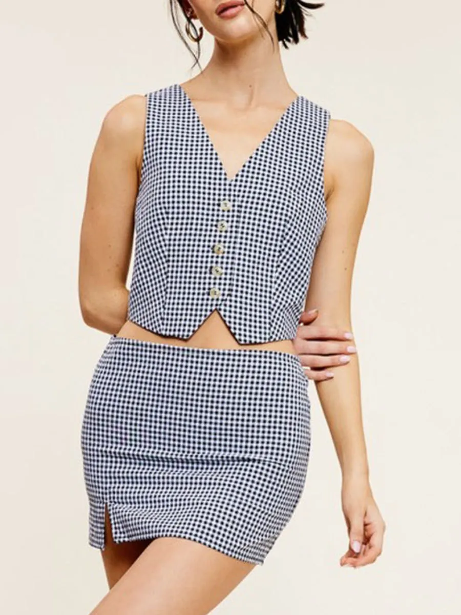 Gigi Gingham Vest