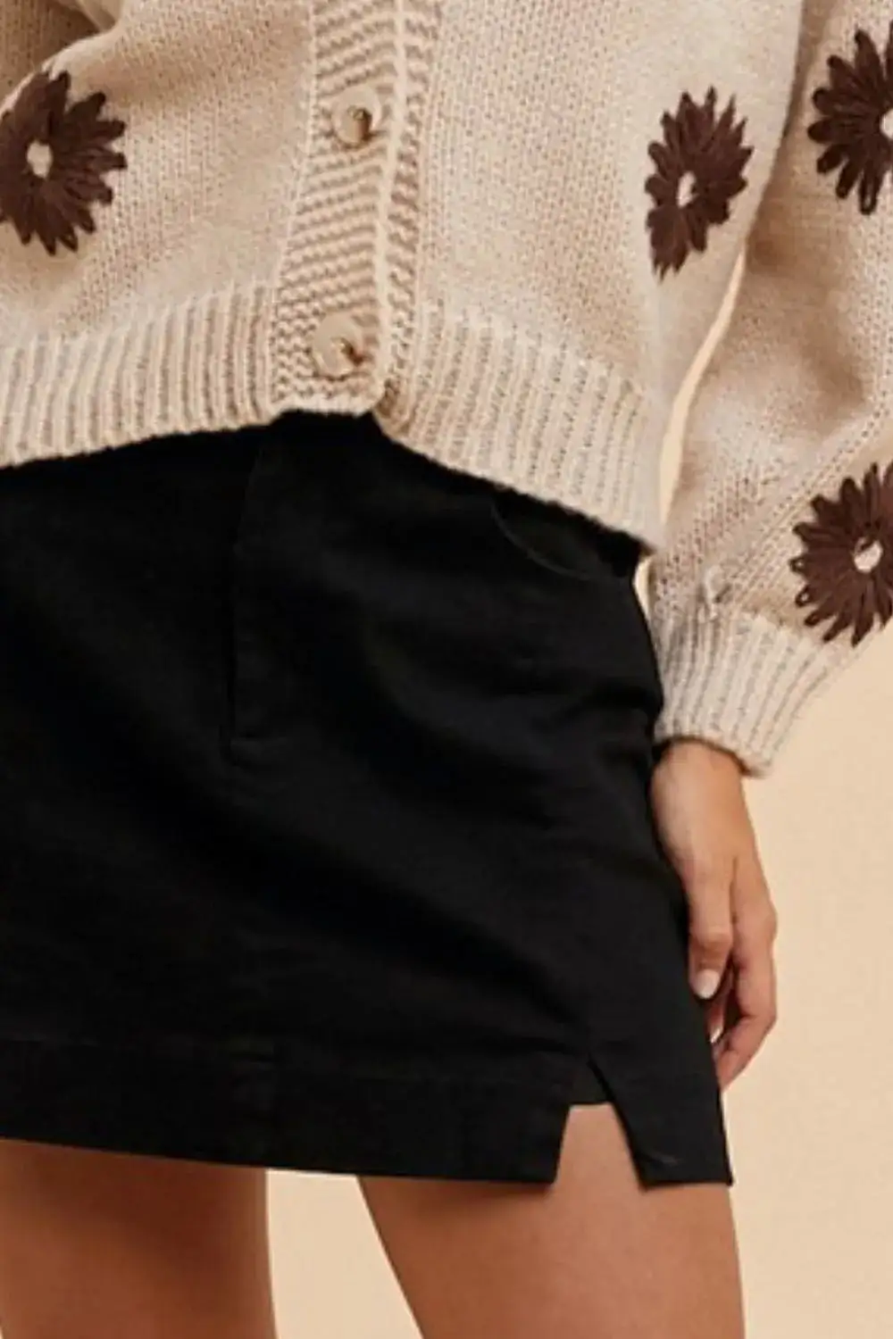 Everyday Side Slit Annie Mini Skirt