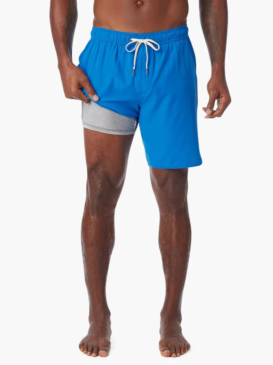 Men's solid color beach shorts