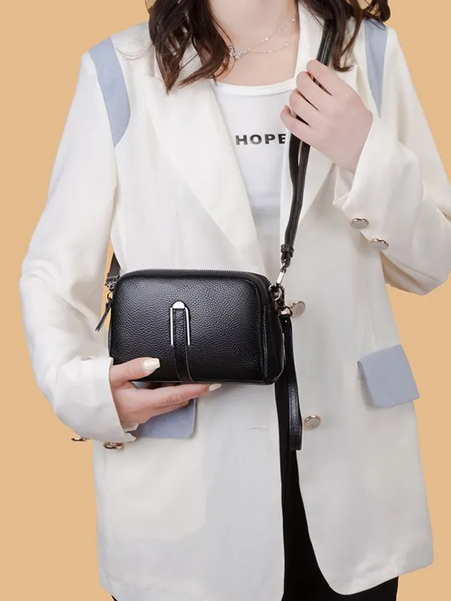 Urban Casual Leather Crossbody Bag