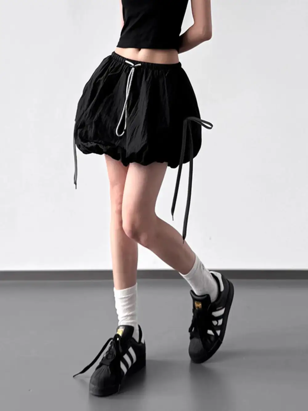 Bubble Drawstring Casual Shorts