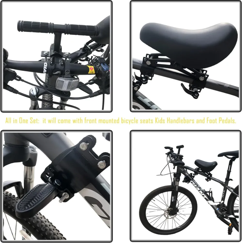 Front-Mounted Kids Bike Seat Set