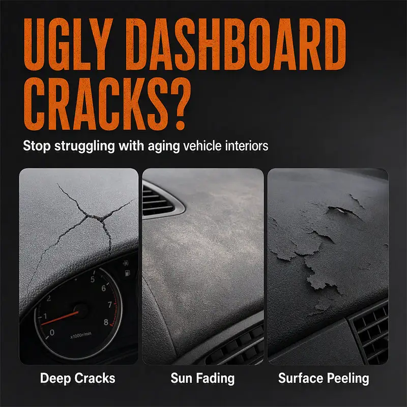 Leather plastic cracking repair agent