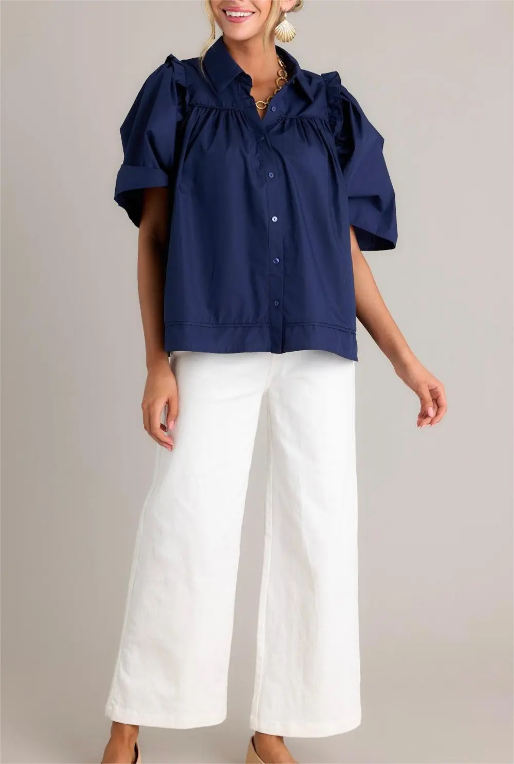 Urban Ivory Wide Leg Jeans