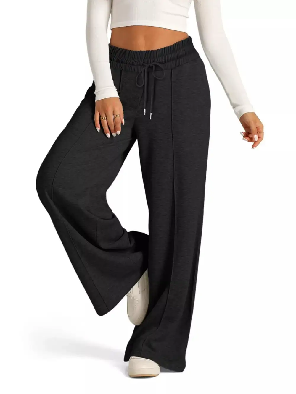 Easygoing Wide Leg Drawstring Pants