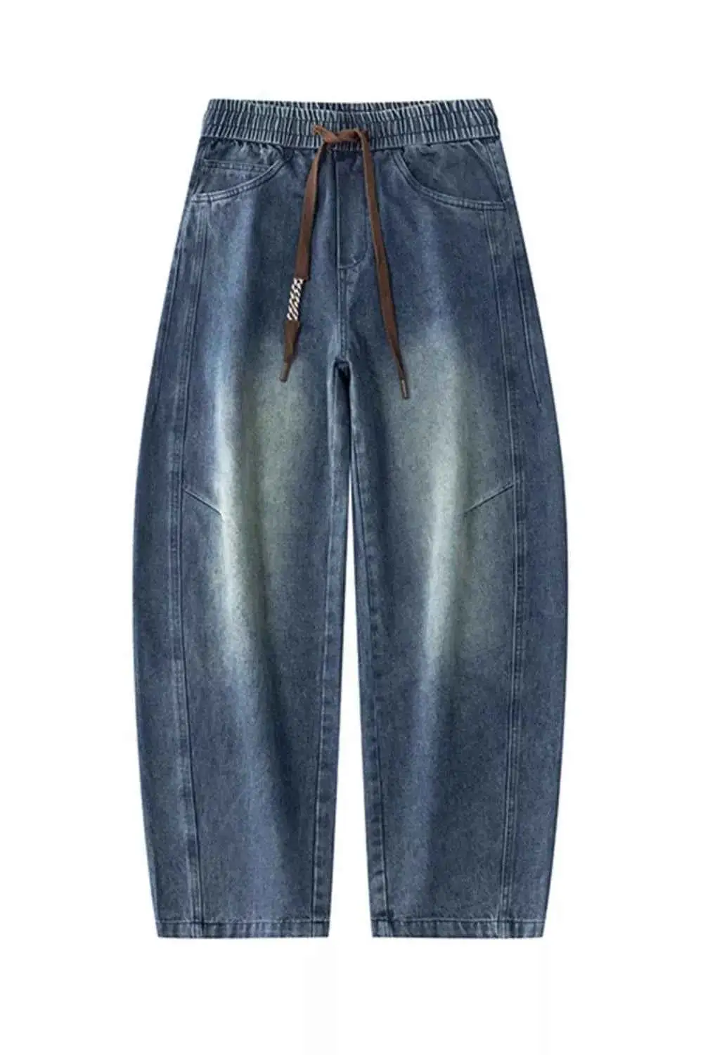 Relaxed Vintage Wash Wide Leg Jeans