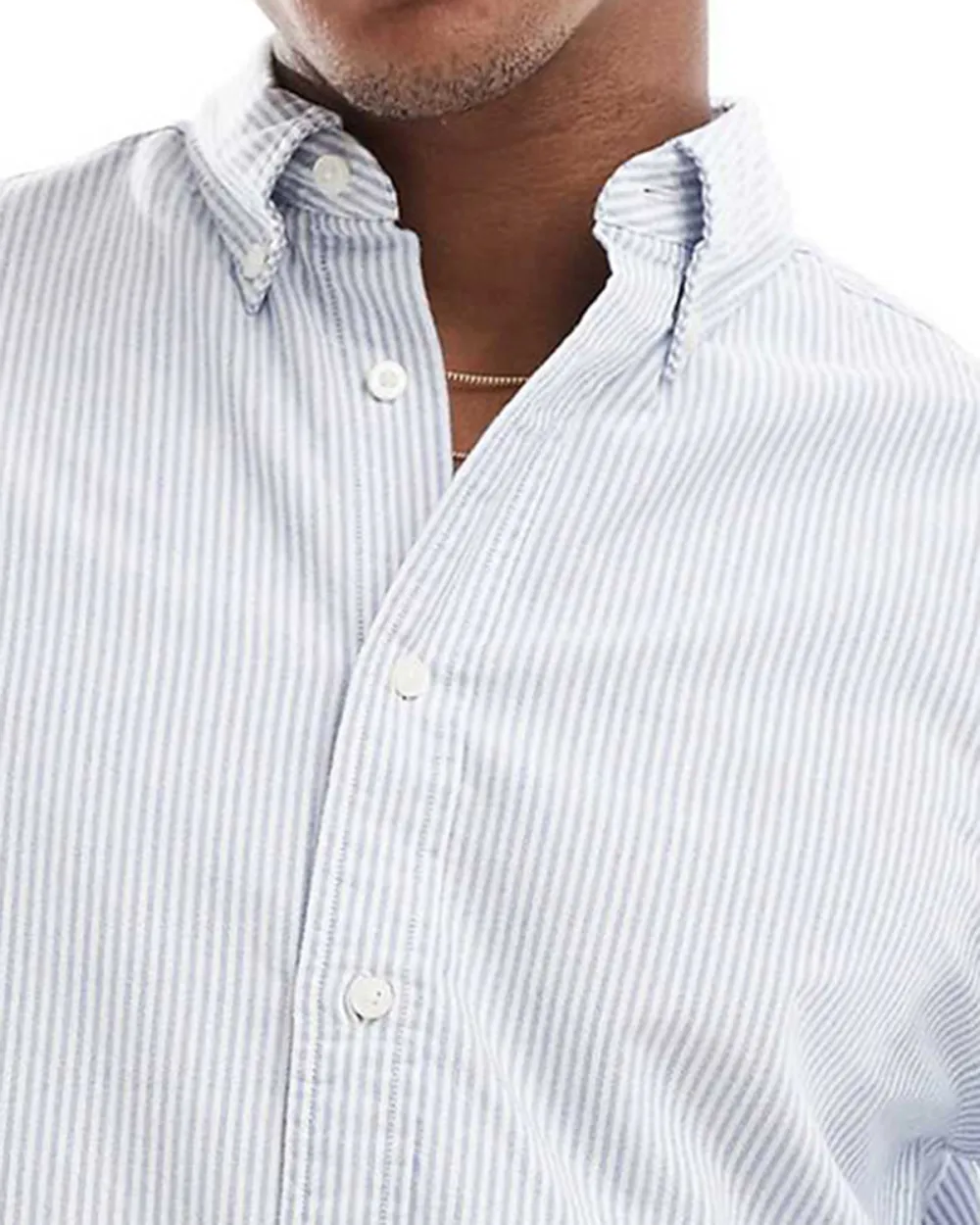Regular Fit Oxford Shirt In Blue Stripe