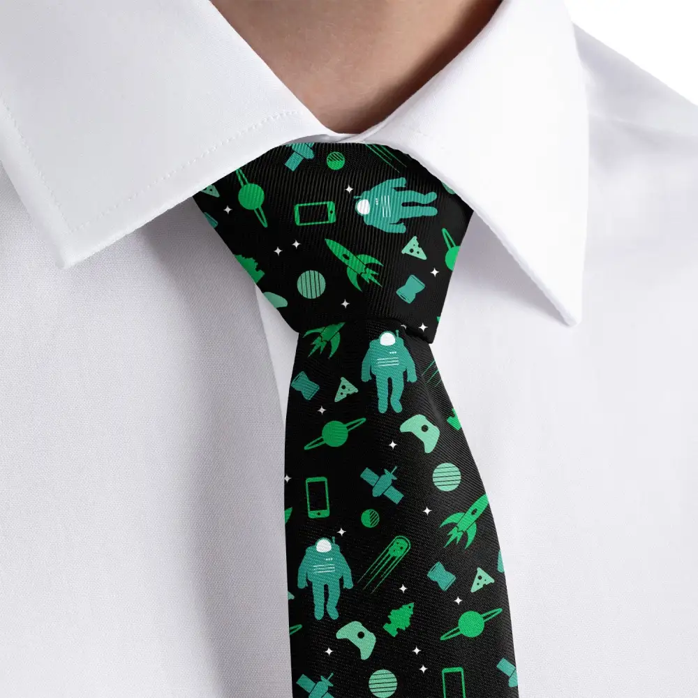 Refined Space Accent Necktie