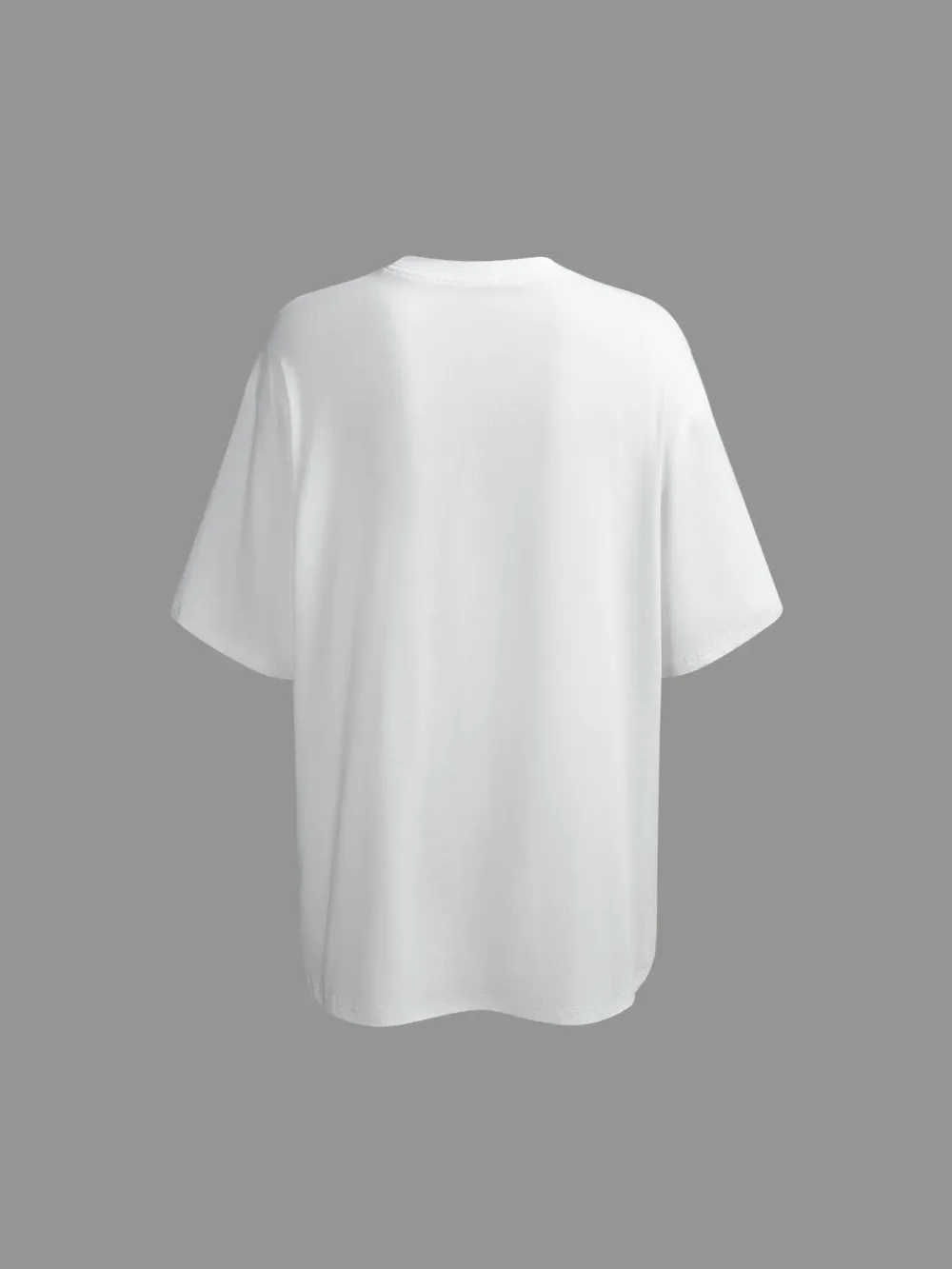 Crew Neck Text Letters Short Sleeve T-Shirt