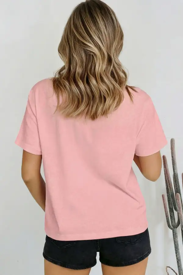 Relaxed Solid Color High Neck Tee