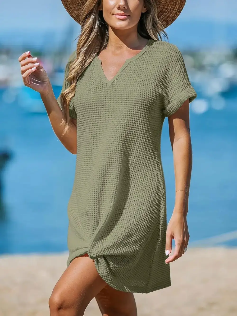Polished Soft A-Line Midi Dress